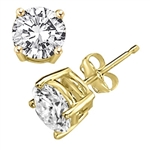 3ct Diamond studs earring with in Gold Vermeil