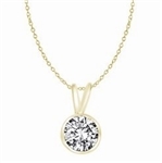 Pendants-1ct diamond in 14K Gold Vermeil