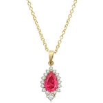 Pear Cut Ruby Essence Pendant