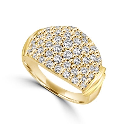 Ring – pave ring with round pieces