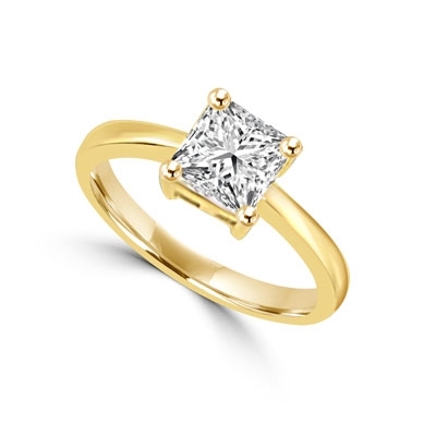 Ring – 1 ct princess cut diamond essence stone