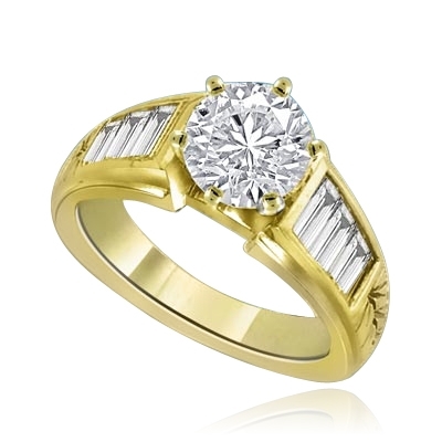 2 cts Precocious-Glamourous Gold Vermeil Ring