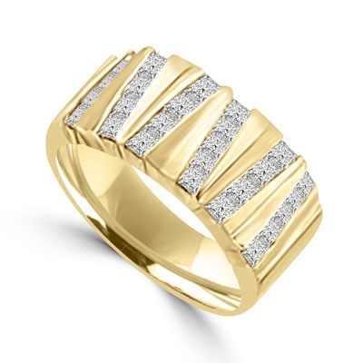 Gold vermeil band with 1.25 ct round stone set in between