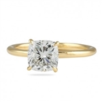 14 k gold vermeil ring with cushion cut  stone