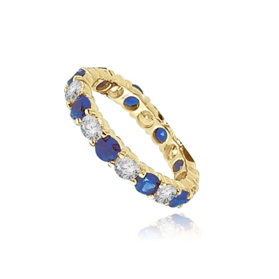 eternity band round Sapphire essence ring