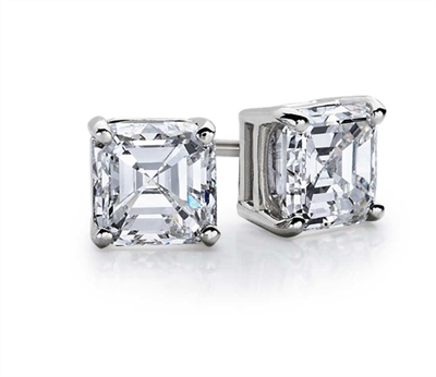 1 carat Diamond Essence asscher cut in 14k white gold