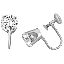 French Backs by Diamond Essence set in White Gold