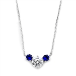 Diamond Essence and sapphire Essence together make a special gift. 1.75 cts.t.w. 14K White Gold.