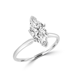 White Gold Ring with marquise shape diamond