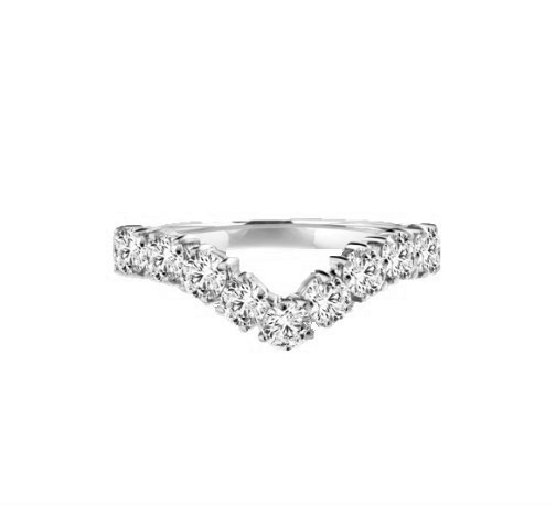 Stacking Rings-V-shaped rings in white gold