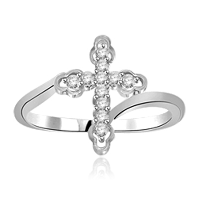 Gloria-Sublime ring with pure white Round cut Diamond