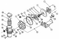 Pentair CHN11F 11 2A std power end 115 230