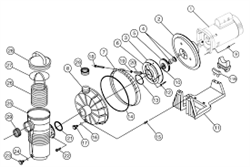 Pentair Motor sub assy CM100 1ph 230v