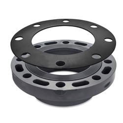 Flange 6 in with gasket and SS hardware Thermoplastic PVC socket style