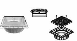 9 Square Wave AntiEntrapment Suction Outlet Cover with Deep Mud Frame for Optional Secondary Drain VGB Series drain covers