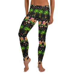 Christmas in Hawaii Leggings up to size 6XL - 4 Color Choices & Regular or Wide Waistband