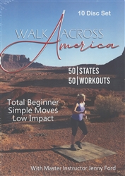 Walk Across America Program 50 Workouts / 50 States with Jenny Ford - 10 DVD Set