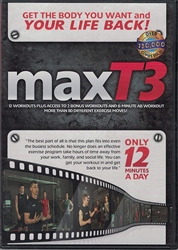 MaxT3 12 Workouts Only 12 Minutes a Day 2 DVD Set