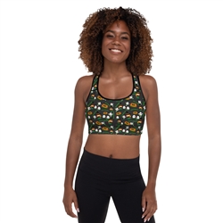 Halloween - Happy Hulaween Padded Sports Bra - 6 Colors Available