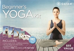 Beginner's Yoga Kit - 3 DVDs, Pose Guide & Cards