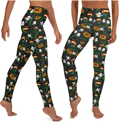 Halloween - Happy Hulaween Leggings up to size 6XL - 6 Color Choices & Regular or Wide Waistband