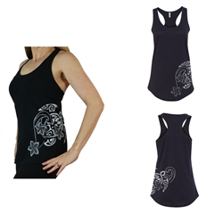 Women's Blend Racerback Tank - Honu Hawaiian Tattoo Design