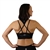 Plumeria Black Strappy Sports Bra with Removable Cups