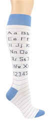 Foot Traffic - Alphabet notebook knee highs