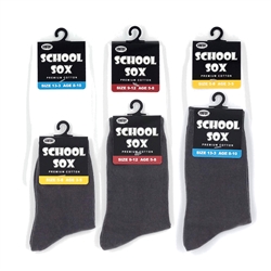 HappyToes - Mid-calf school socks - Seamless - 6 Pairs