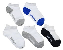 Sunfort - 5 pairs of cotton ankle socks for boys