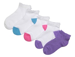 Sunfort - 5 pairs of cotton ankle socks for girls