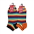 Sunfort - Thin striped ankle socks - rainbow