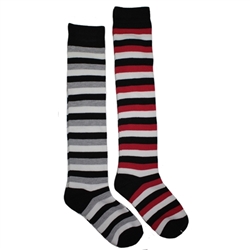 Sunfort - Black striped knee highs