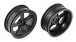 Associated DR10 Drag Front Wheels, 2.2", Black (2)