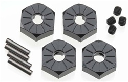 Axial Narrow Aluminum Hub, Black, 12mm, 4pc