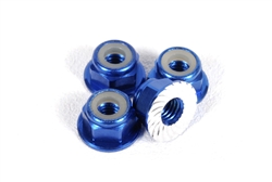 Axial  M4 Serrated Nylon Lock Nut (Blue) (4pcs)