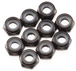 Axial Thin Nylon Locking Hex Nut M3 Black (10)