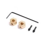 Axial AX24 / SCX24 Hex Hubs, Brass (2)