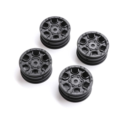 Axial 1.0" SCX24 Ford Bronco Wheels, Black (4)