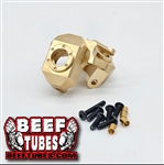 Beef Tubes SCX10 Pro / AR45 Straight Axle Knuckles - Brass