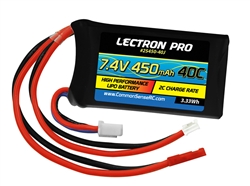 Common Sense RC 2S 7.4V 450mAh 40C Lectron Pro LiPo Battery for SCX24
