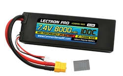Common Sense RC 2S 7.4V 8000mAh 100C Lectron Pro LiPo Battery - XT60