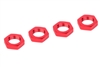 Team Corally 17mm Aluminum Wheel Nuts, Red (4)