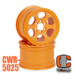 Crawler Innovations 2.2" 6 Bolt Wheel 1.5" Width - Orange (2)