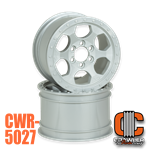 Crawler Innovations 2.2" 6 Bolt Wheel 1.5" Width - Silver (2)