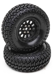 Duratrax 1.9" Class 1 Scaler CR Tires Mounted on Black Wheels (2)