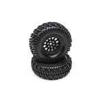 Duratrax 1.9" Class 1 Pivot CR Tires Mounted on Black Wheels (2)