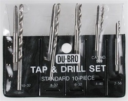 Du-Bro 10-Piece Standard Assorted Tap & Drill