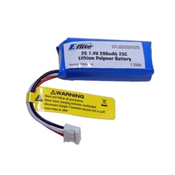 E-flite 2S 7.4V 200mAh 25C LiPo, 26AWG