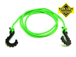 Gear Head RC 24" Tow Rope with Hooks, Neon Green